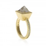 Diamond octahedron ring by Todd Reed.
